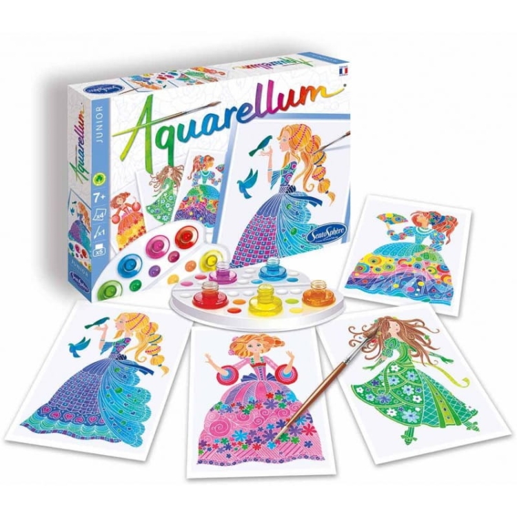 KSIĘŻNICZKI KWIATOWE AQUARELLUM JUNIOR - Zestaw artystyczny z farbami Sentosphere.jpg