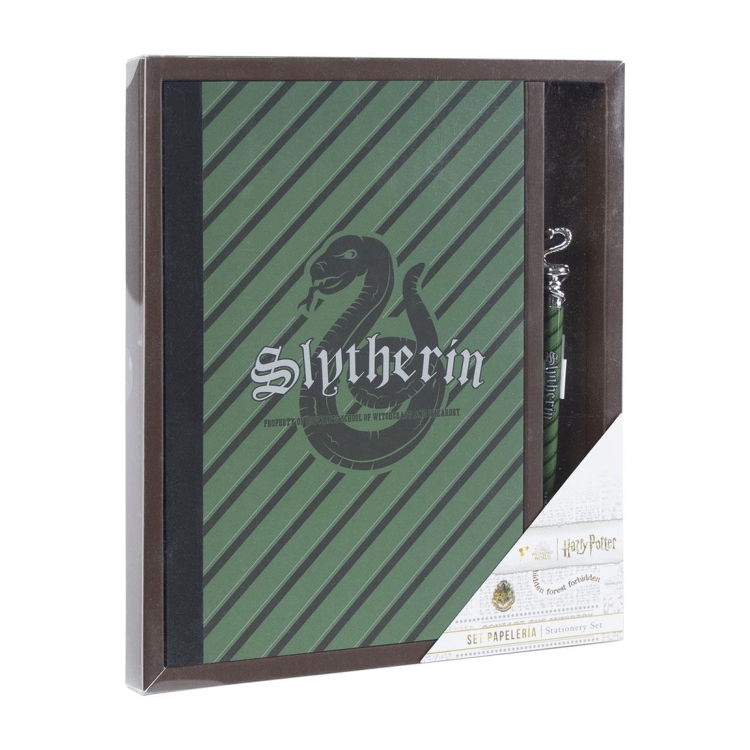 SLYTHERIN - Zestaw papierniczy długopis i zeszyt - Harry Potter - Cerda.jpg