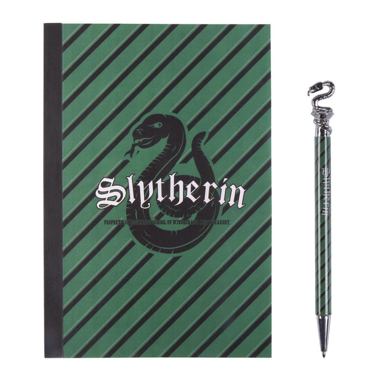 SLYTHERIN - Zestaw papierniczy długopis i zeszyt - Harry Potter - Cerda2.jpg