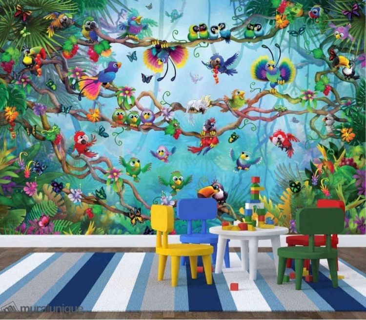 PTASI RAJ - fototapeta malarska MURALUNIQUE2.jpg