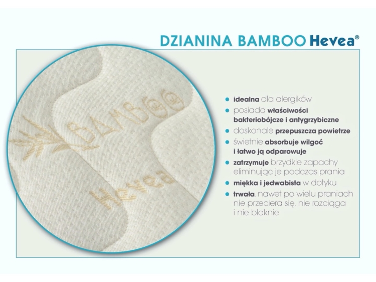 Materac z lateksem Hevea Bio Bamboo Baby5.jpg